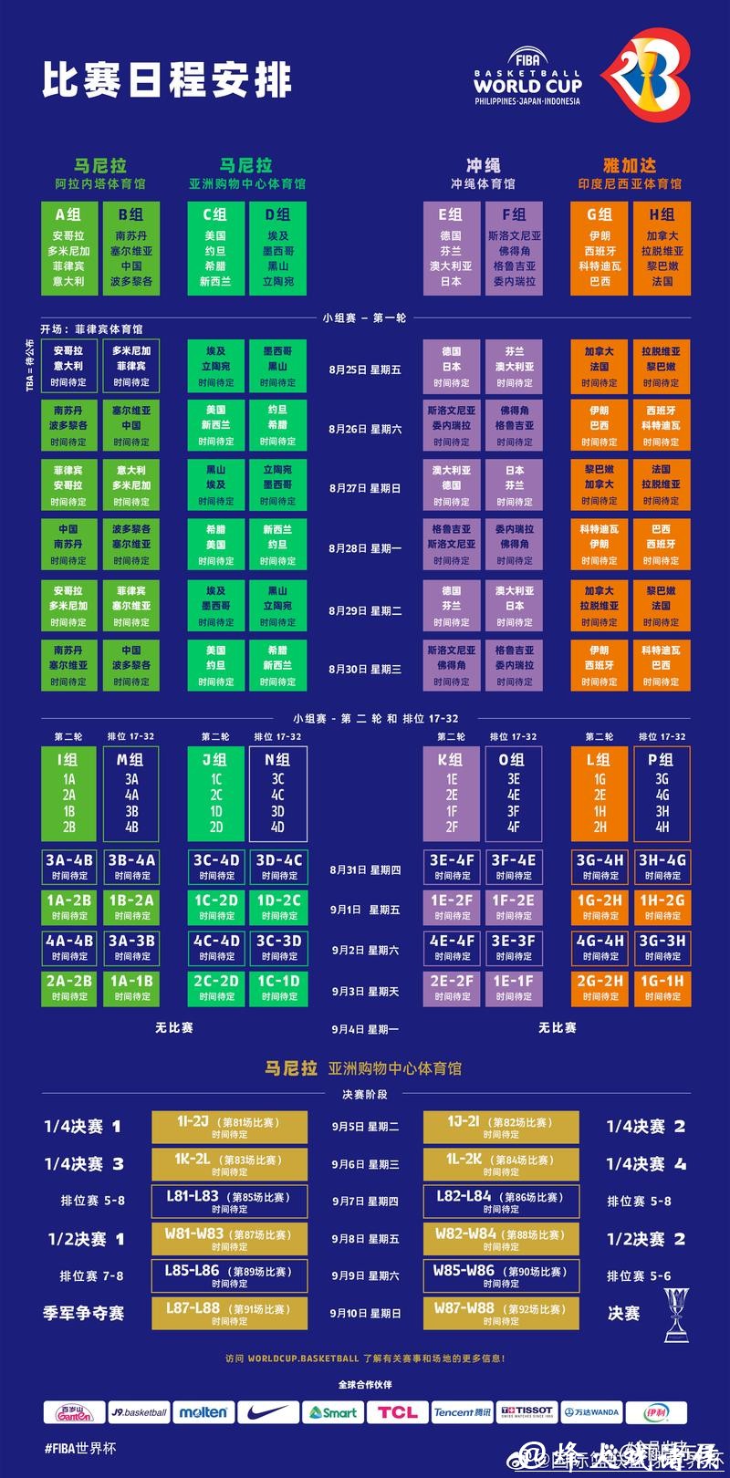 2023世界杯赛程表全解析与比赛时间安排 2023世界杯赛程表全解析与比赛时间安排